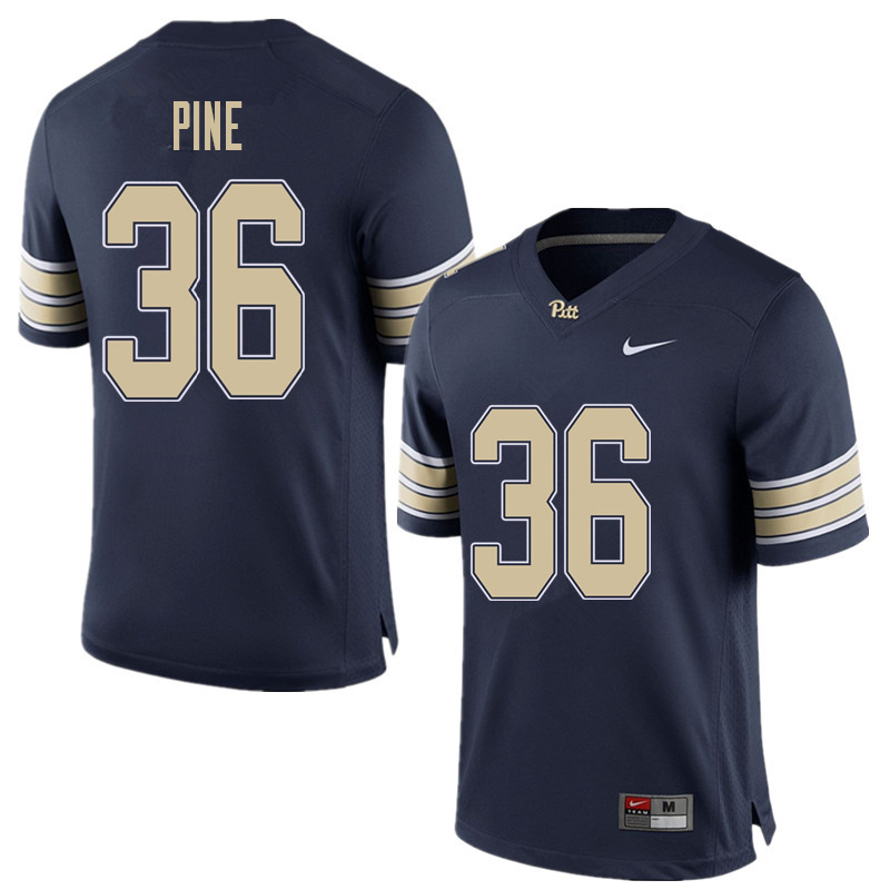 Men #36 Chase Pine Pittsburgh Panthers College Football Jerseys Sale-Home Blue